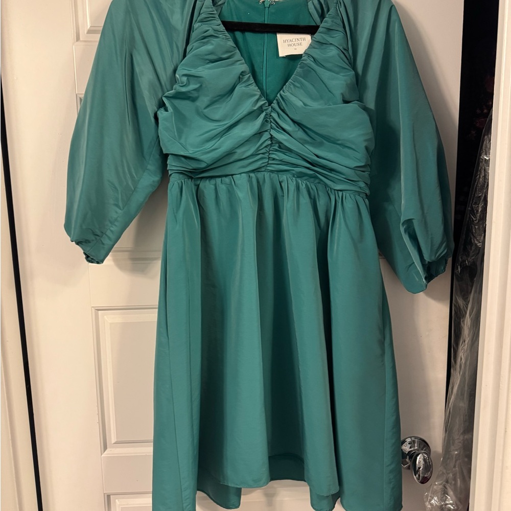 Teal Ruched Dress